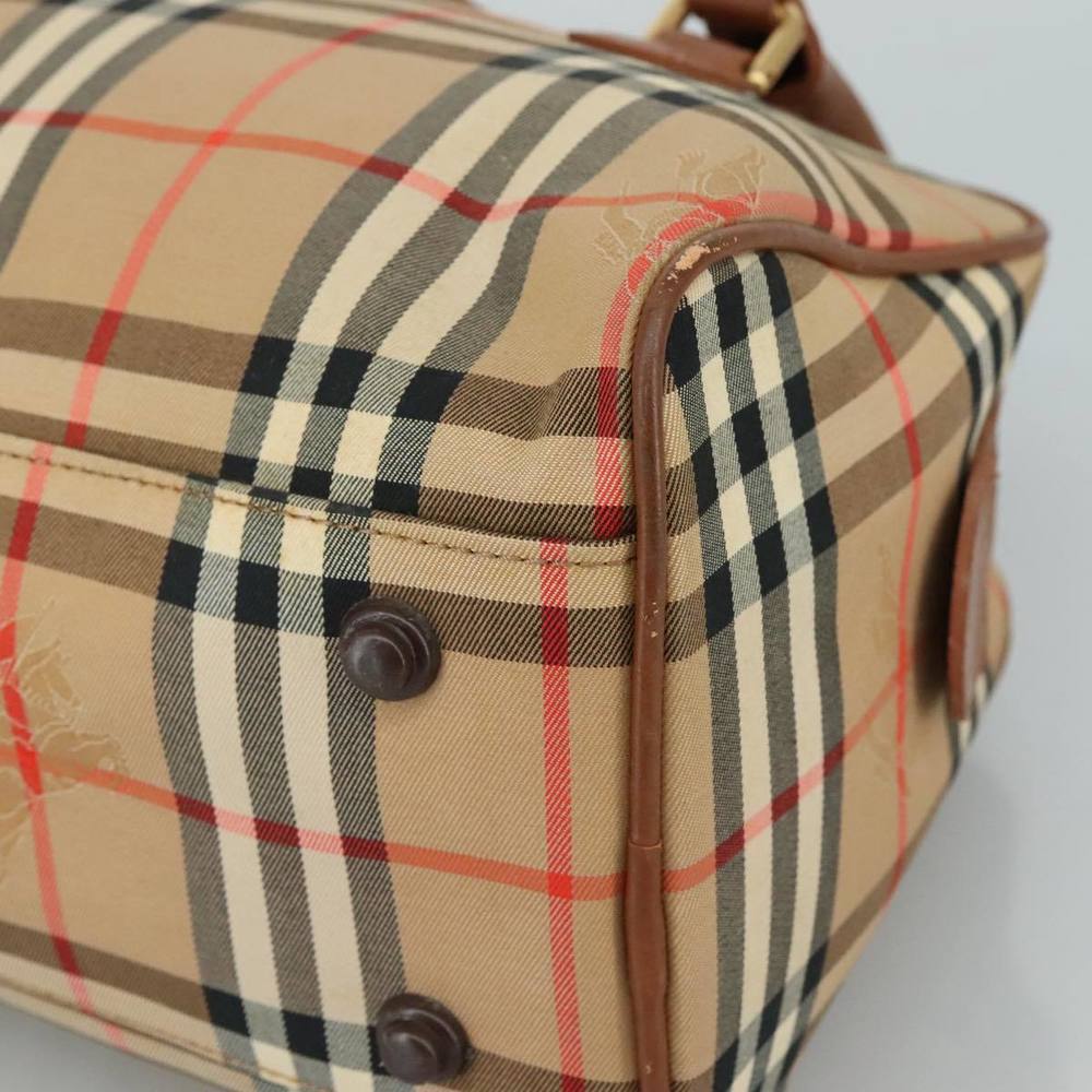 Burberrys Nova Check Hand Bag Canvas Beige Auth yk16410 - Picture 9 of 16